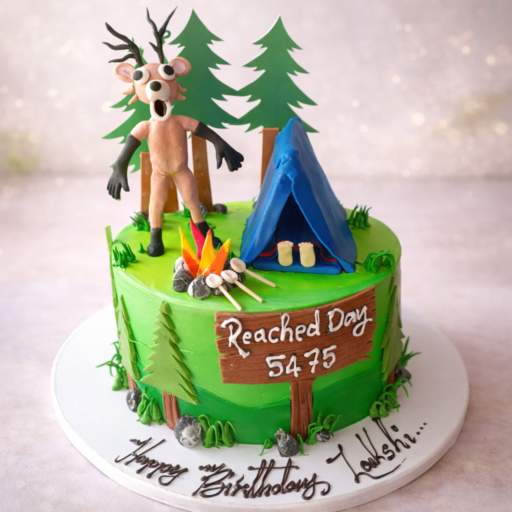 Camping Adventure Birthday Cake