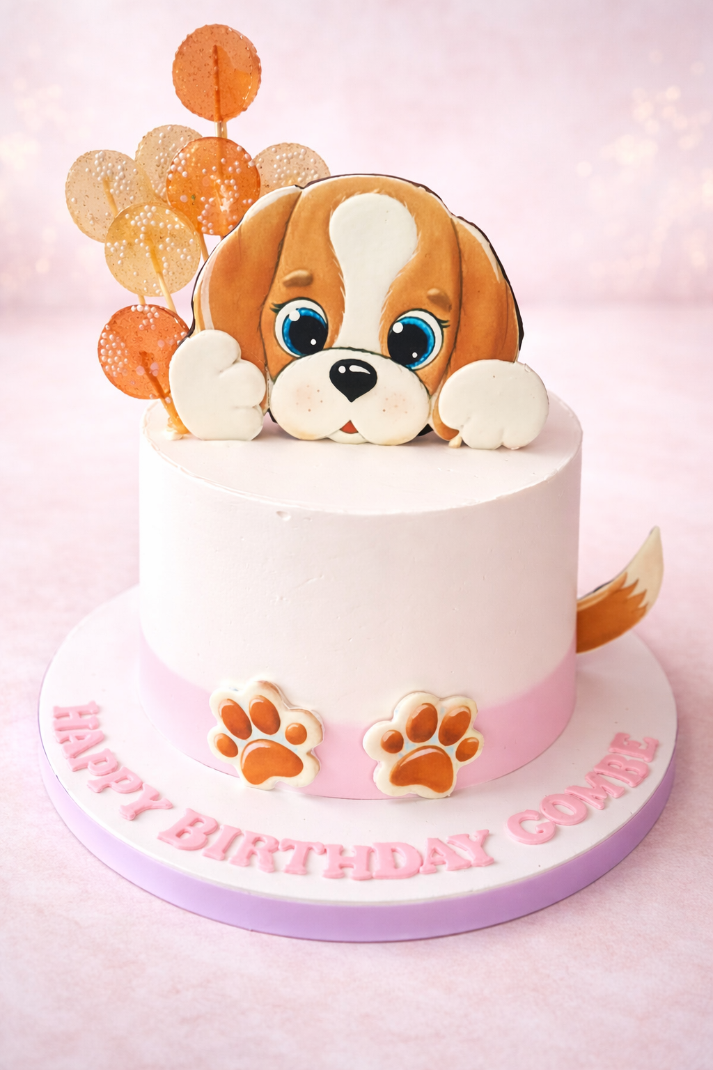 Puppy Peek Celebration Cake