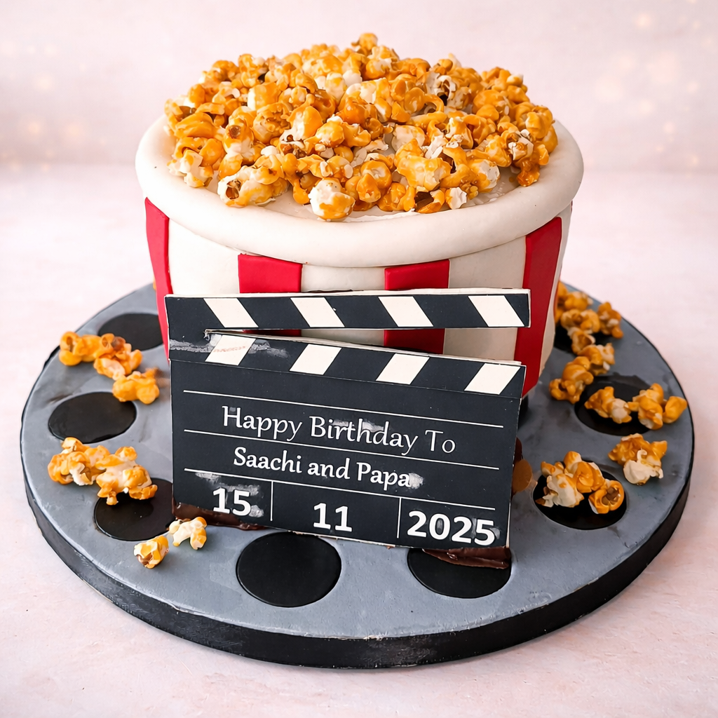 Movie Night Popcorn Cake