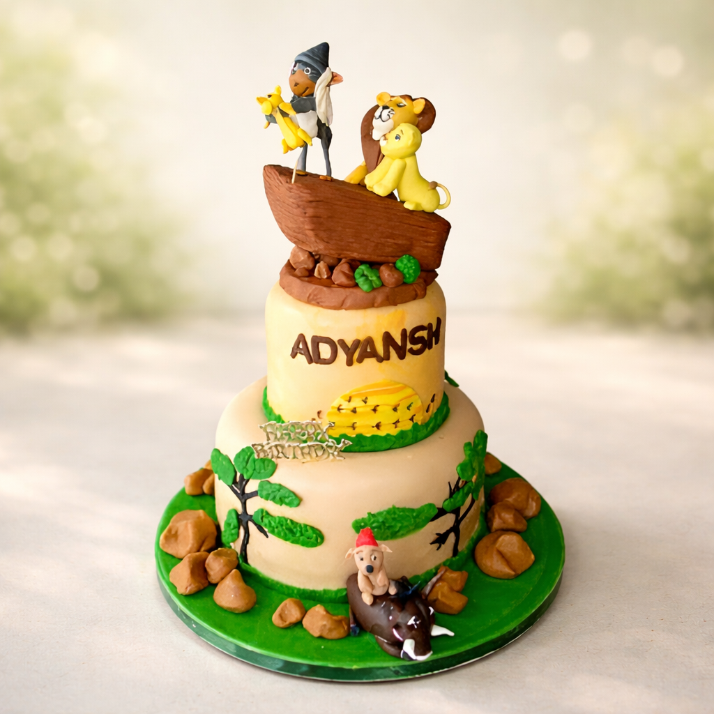 Safari Adventure 5th Birthday Cake