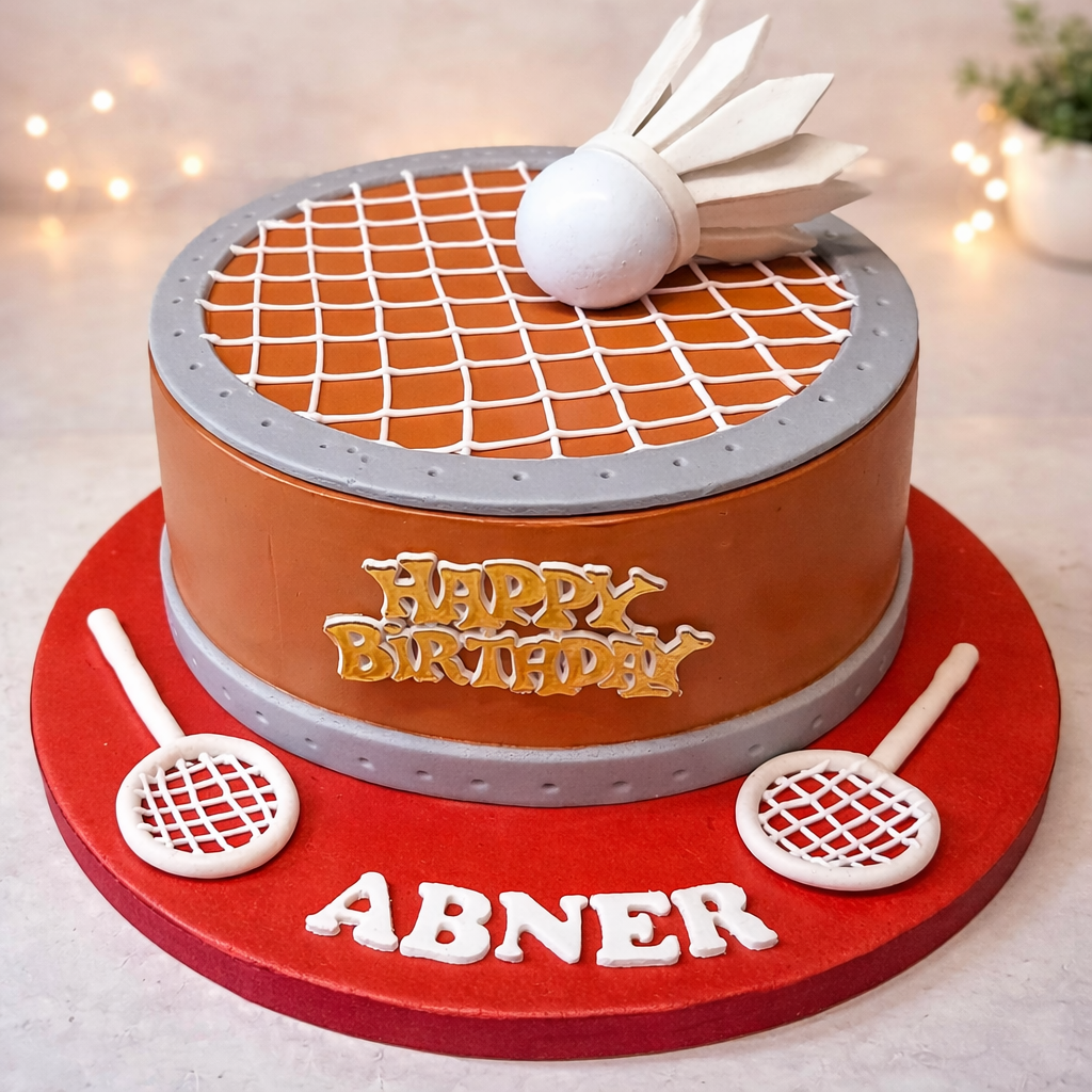 Badminton Smash Birthday Cake