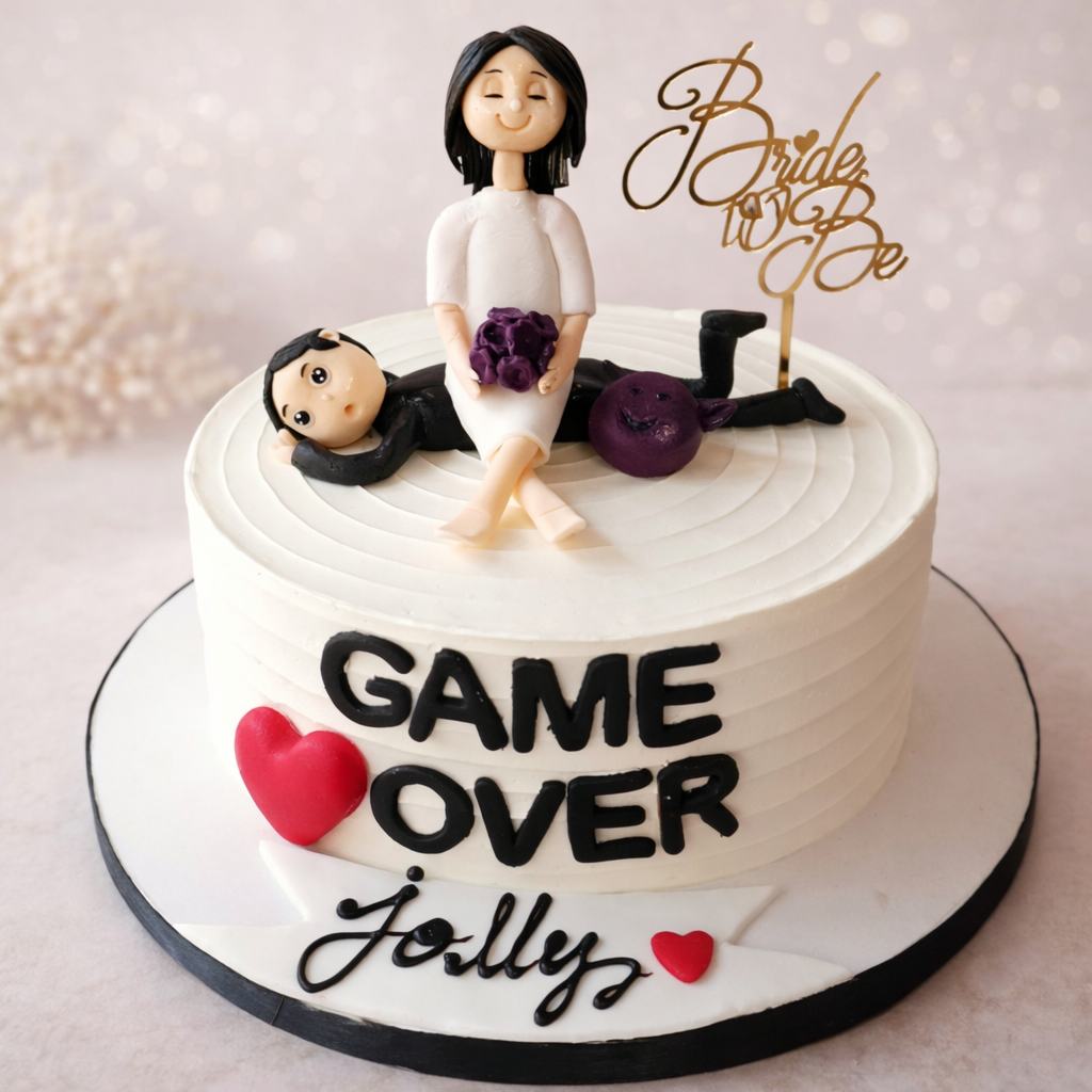 Bride-To-Be “Game Over” Cake