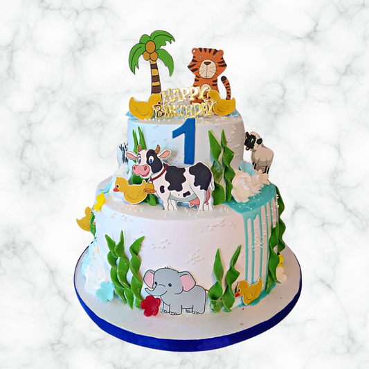 Barnyard & Jungle Pals Cake