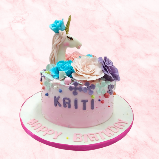 A Rose Garden Dream with a Unicorn