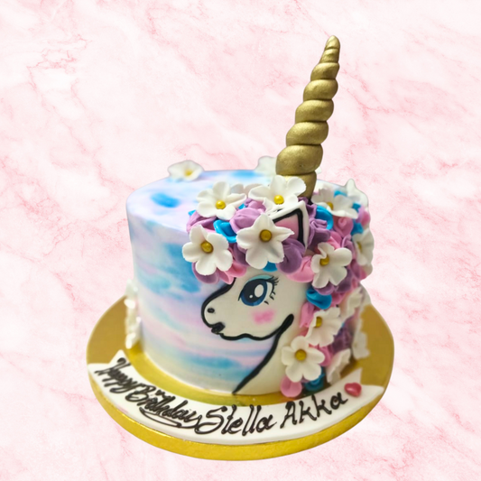 Unicorn Flower Cake