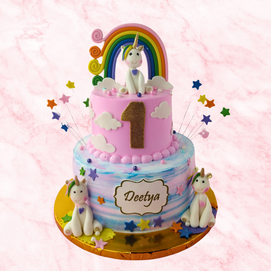 Unicorn Rainbow Cake 1