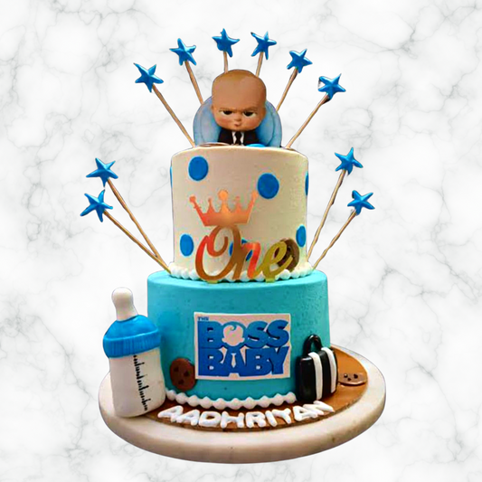Two-Tier Boss Baby Cake!