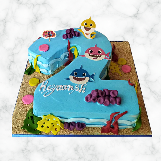 A Fin-tastic Number Cake!