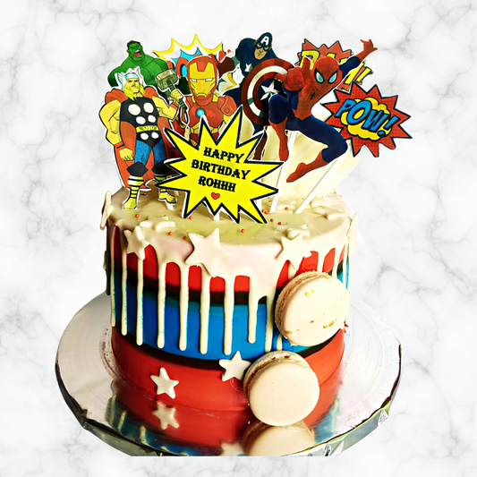 Avengers Photo Print Cake