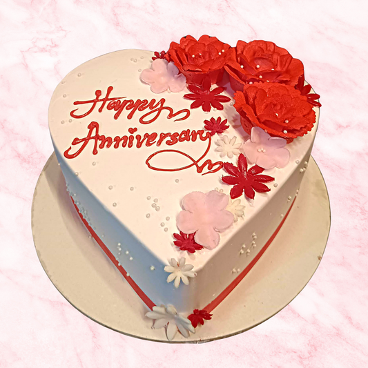 A Heart Full of Blooms Cake