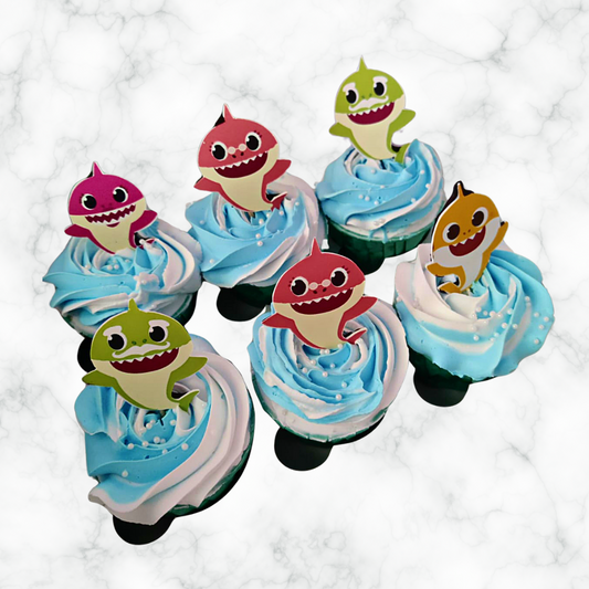 Baby Shark Cupcakes (Box of 6)
