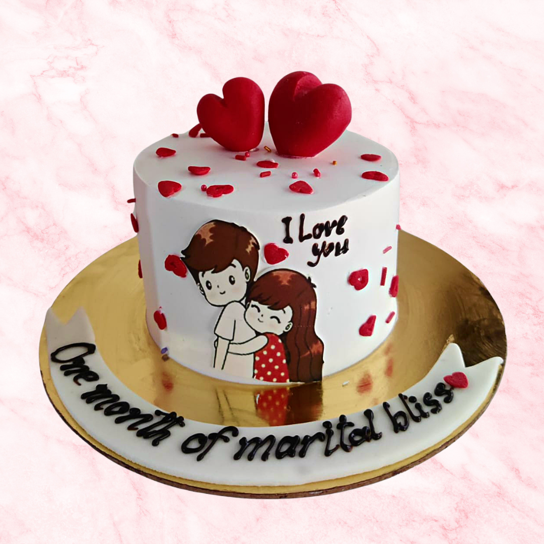 Month anniversary cake