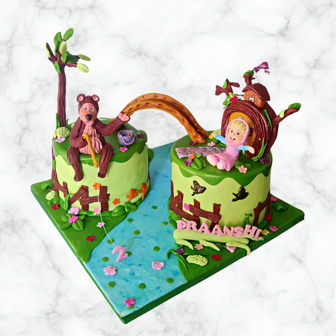 Masha and Bear Jungle Cake