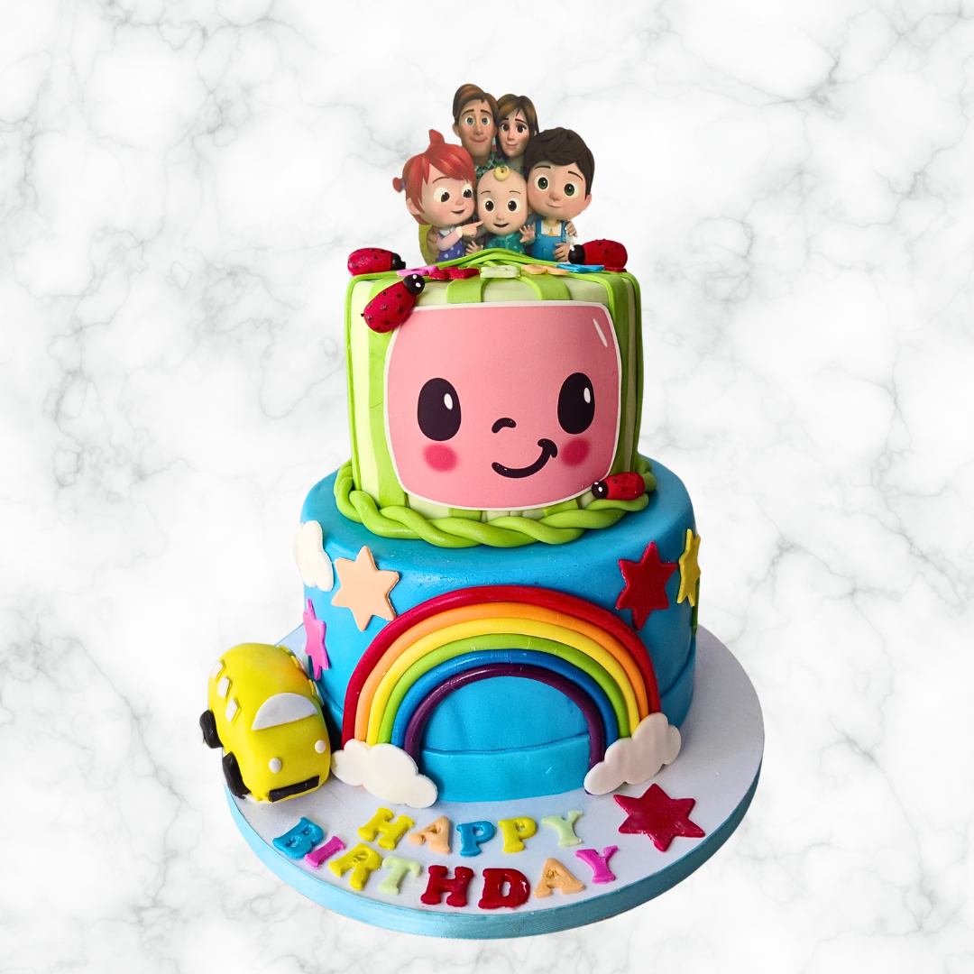 Coco Melon Rainbow Cake