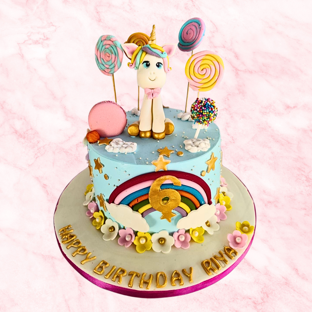 Rainbow Unicorn Cake