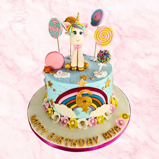 Rainbow Unicorn Cake