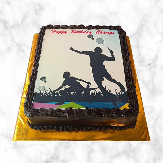 Badminton Champion Poster Cake