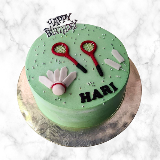 Badminton Theme Birthday Cake