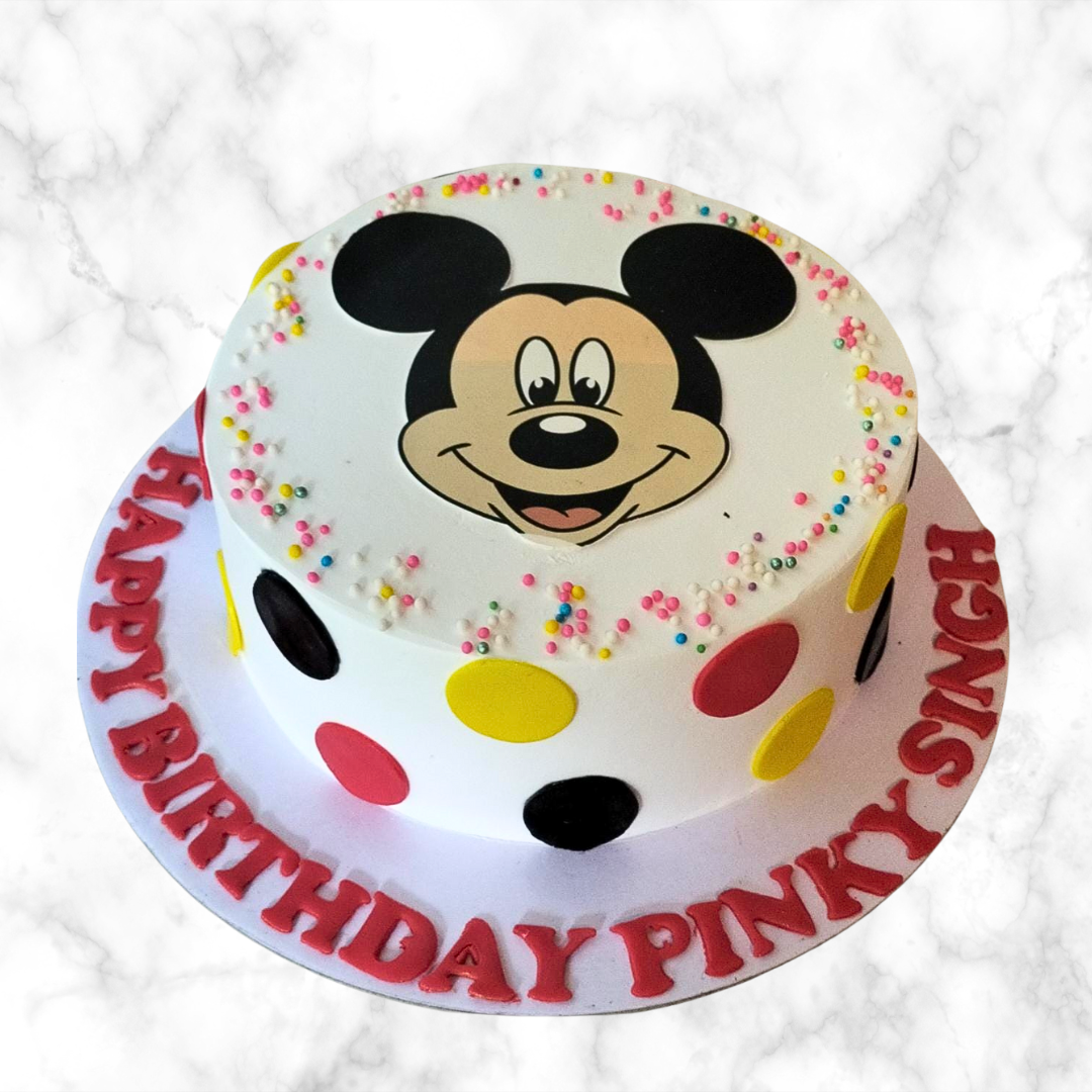 Mickey Polka Dot Sprinkle Cake