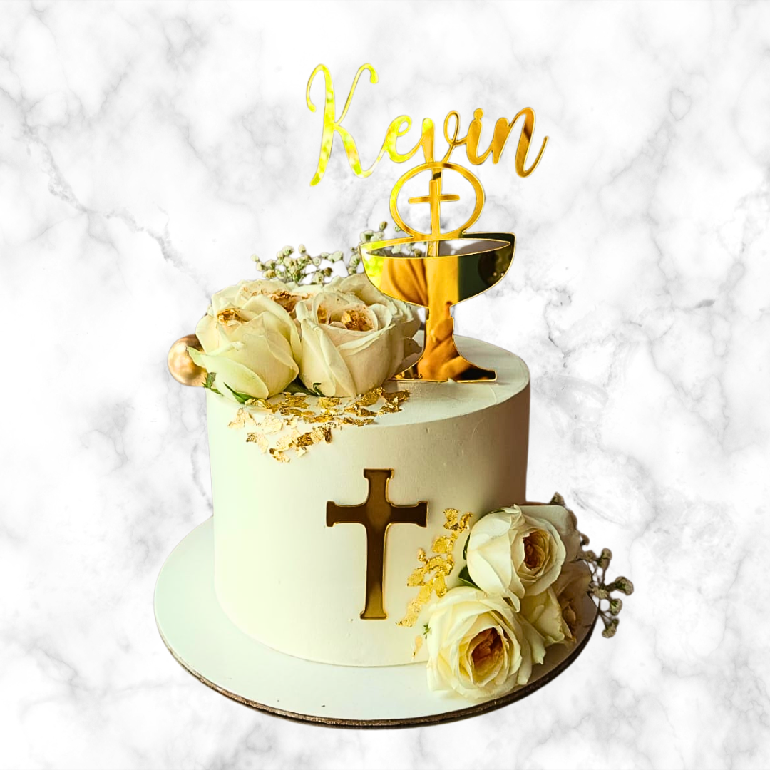 Elegant Holy Communion Cake