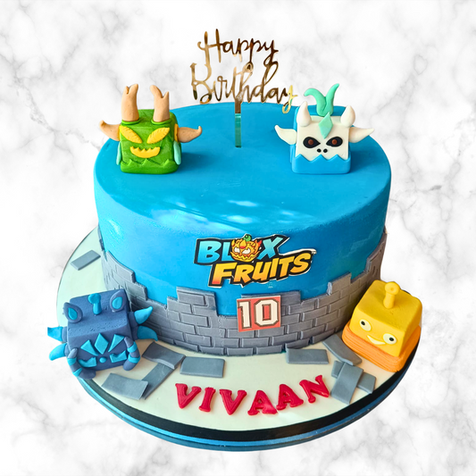 Blox Fruits Themed Birthday Cake