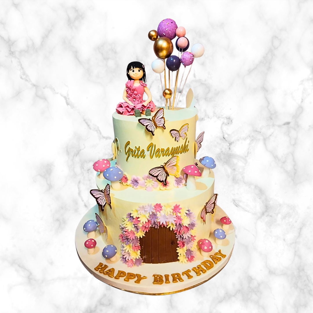 Enchanted Garden Birthday Cake
