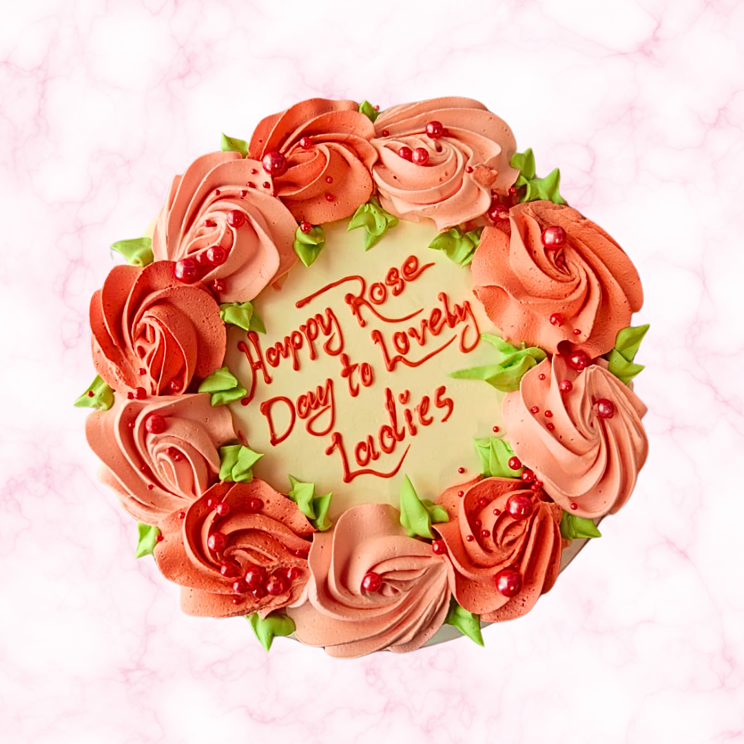 Happy Rose day Cake