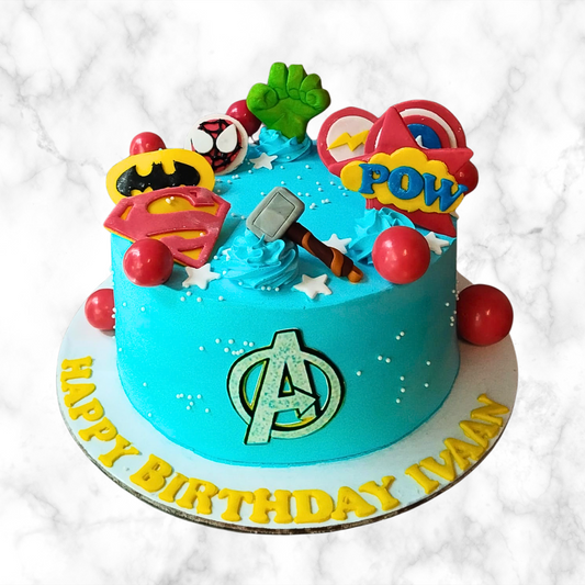 Superhero Squad Birthday Cake
