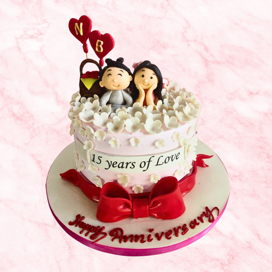 Anniversary Couple Cake