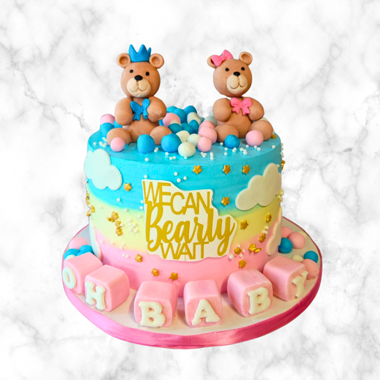 We Can Bearly Wait Baby Shower Cake