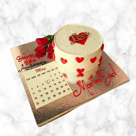 Anniversary Calendar Cake