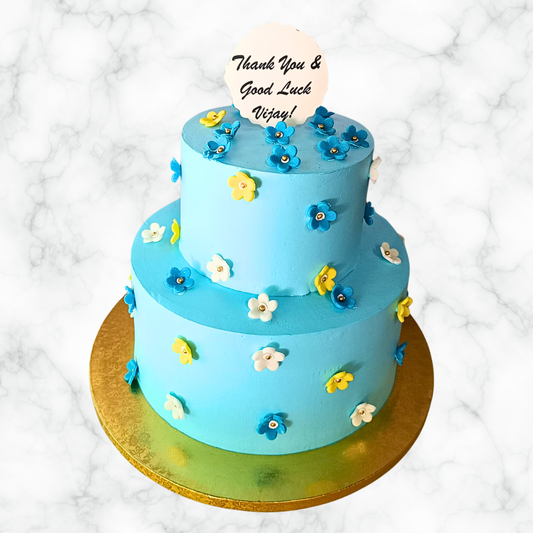 Blooming Blue Cake
