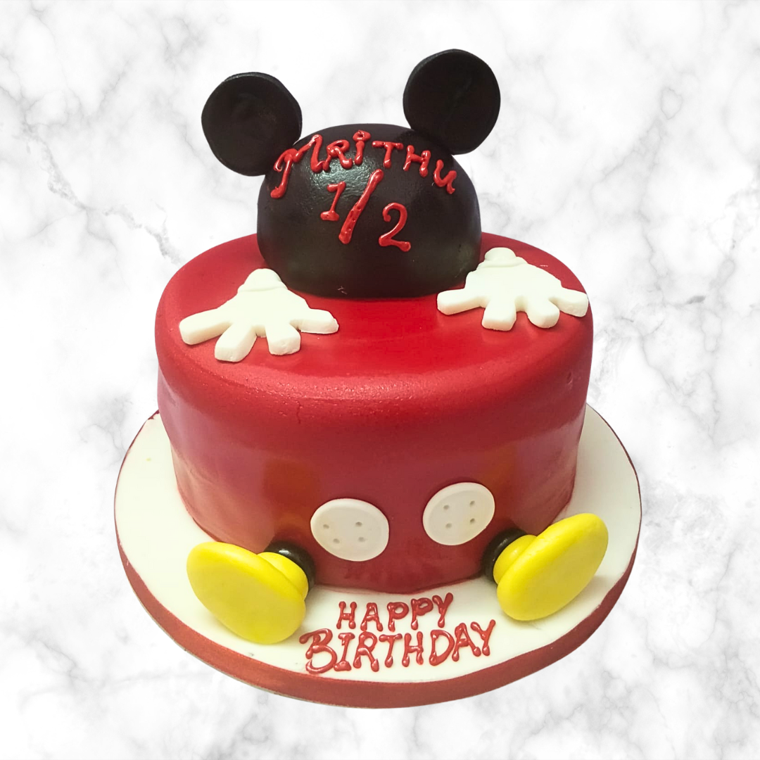 Mickey Mouse Half Birthday Cake