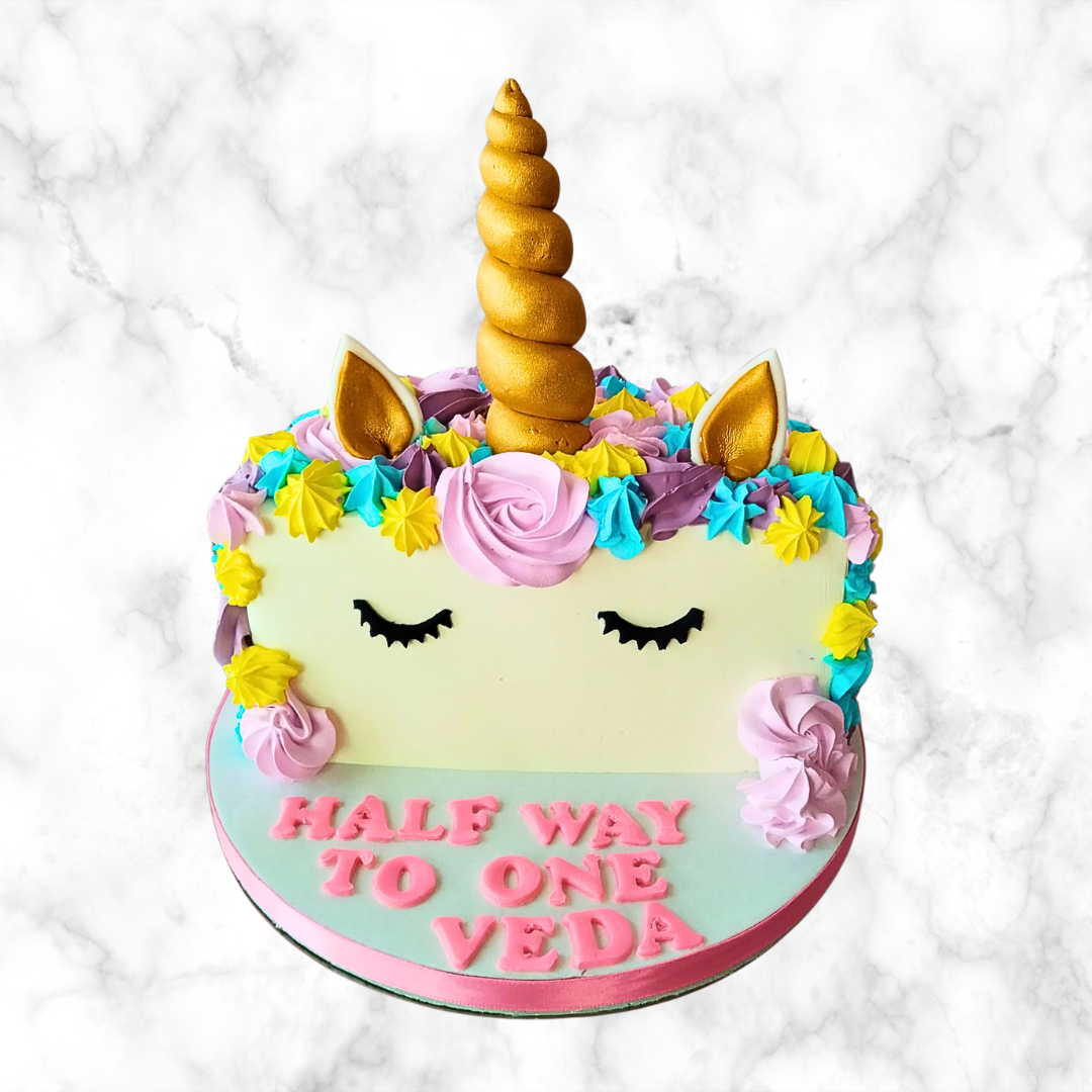Magical Half-Birthday Unicorn Cake