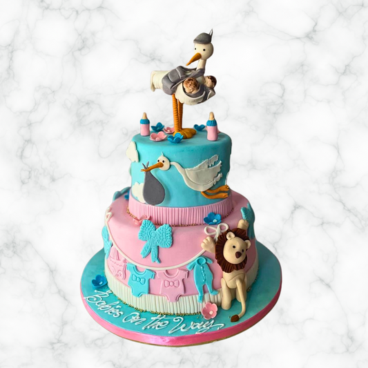 Baby Shower Swan Cake