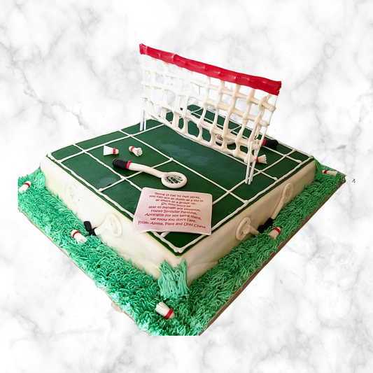 Badminton Court Celebration Cake