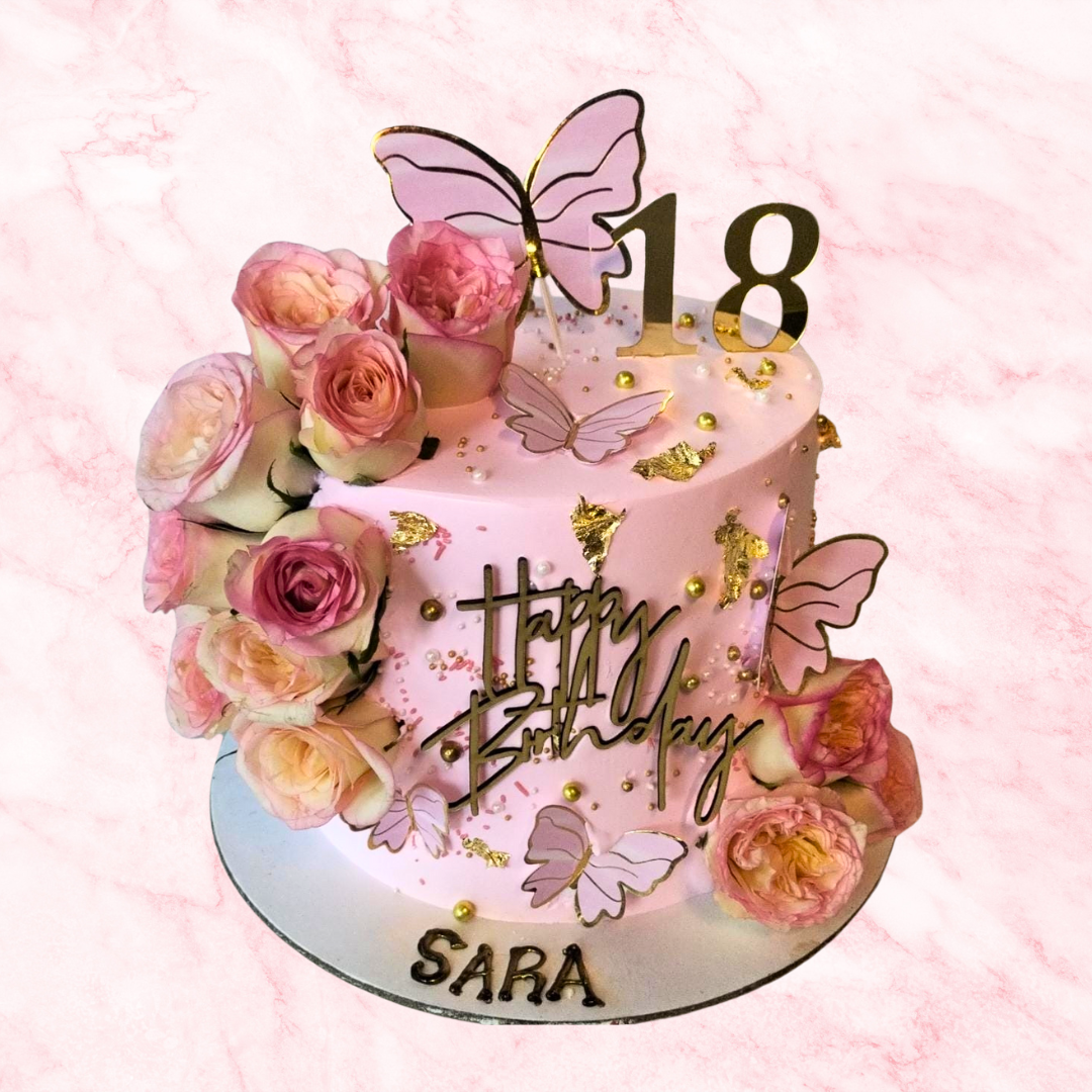 Butterfly Pink Cake