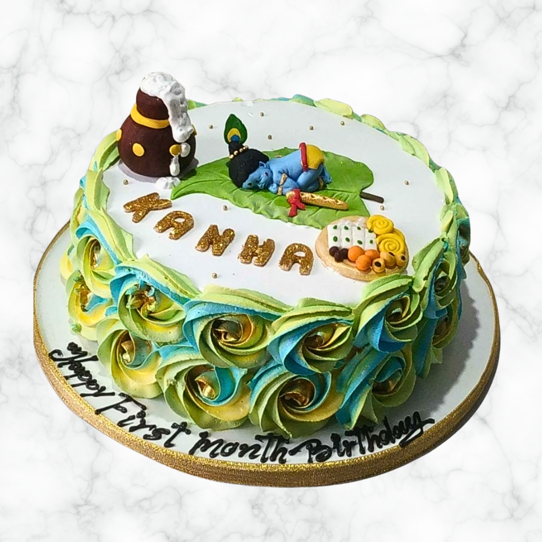 Krishna Floral Cake