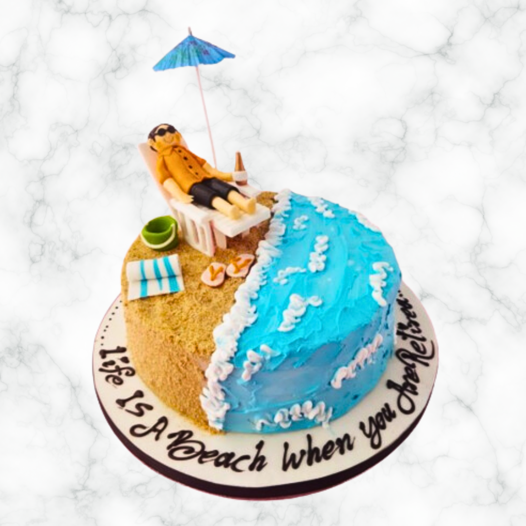 Life is a Beach Farewell Cake