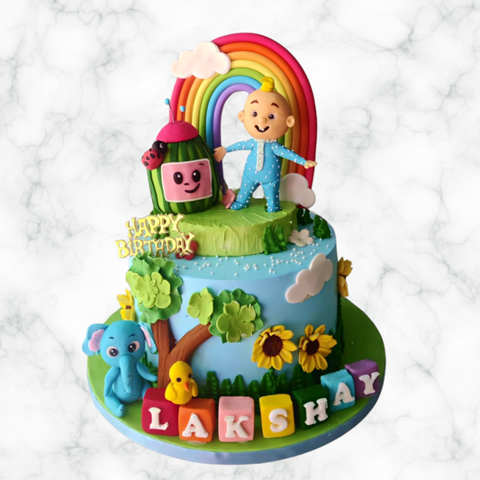 Cocomelon Rainbow Cake