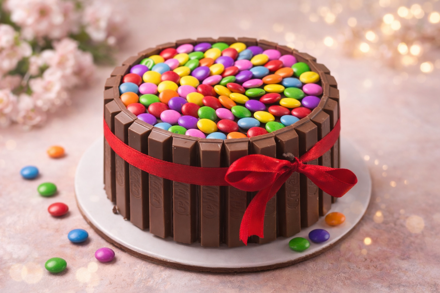 Kitkat Gems Cake