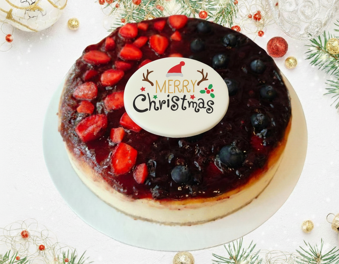 Berry Christmas Cheesecake