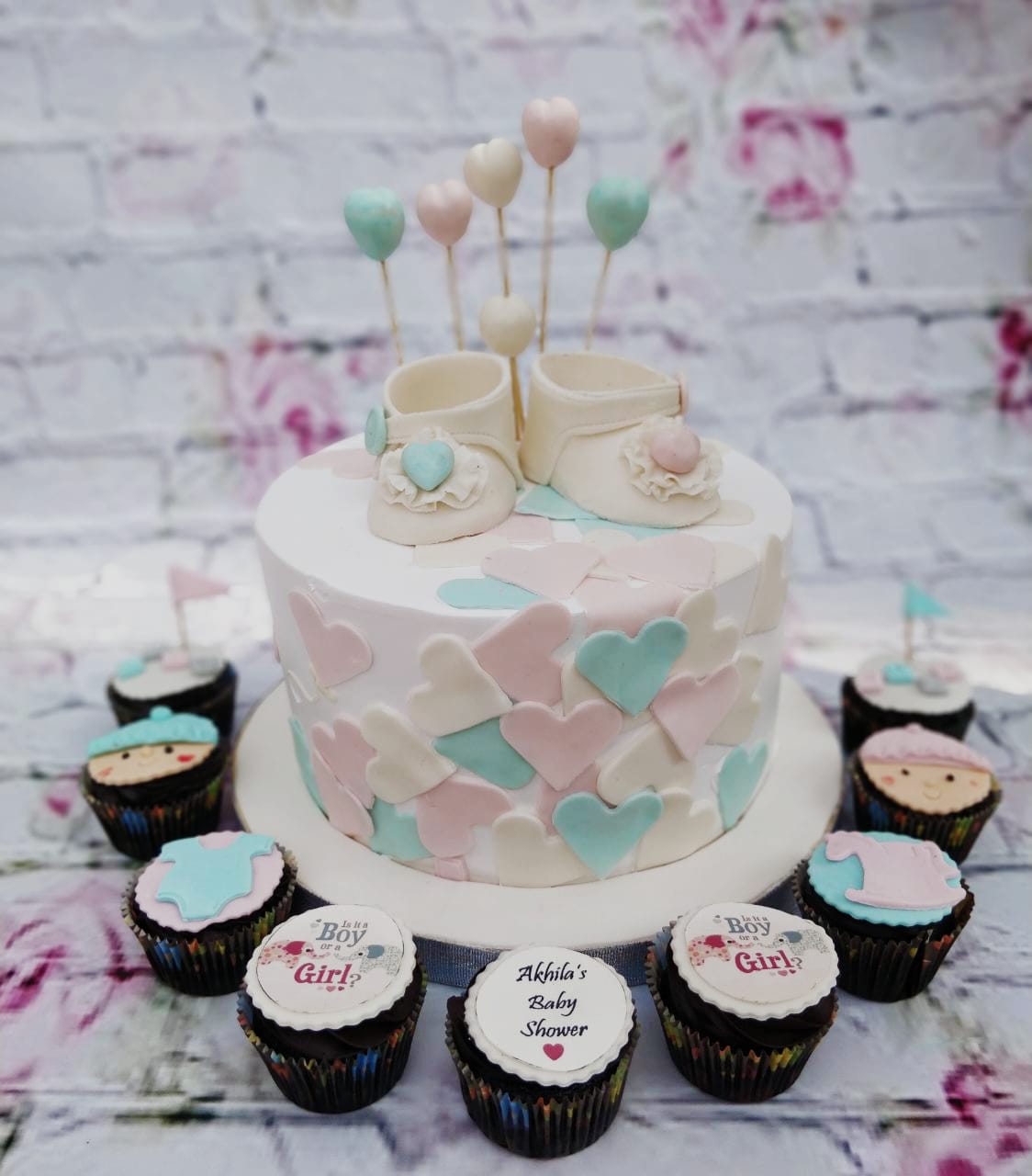 Baby Shower Cake & Cupcake Combo