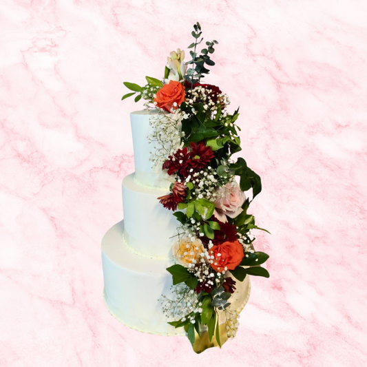 A Three-Tiered Floral Dream Cake