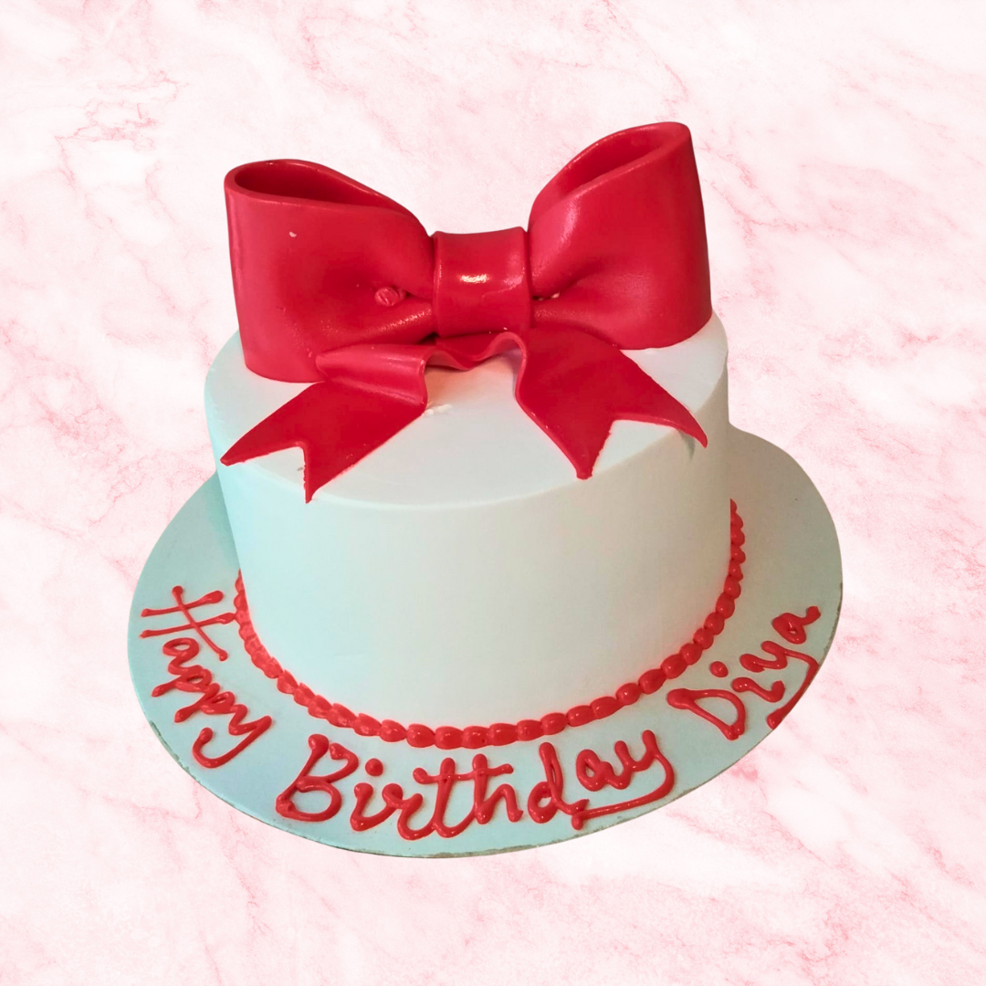 Cute Red Bow Cake
