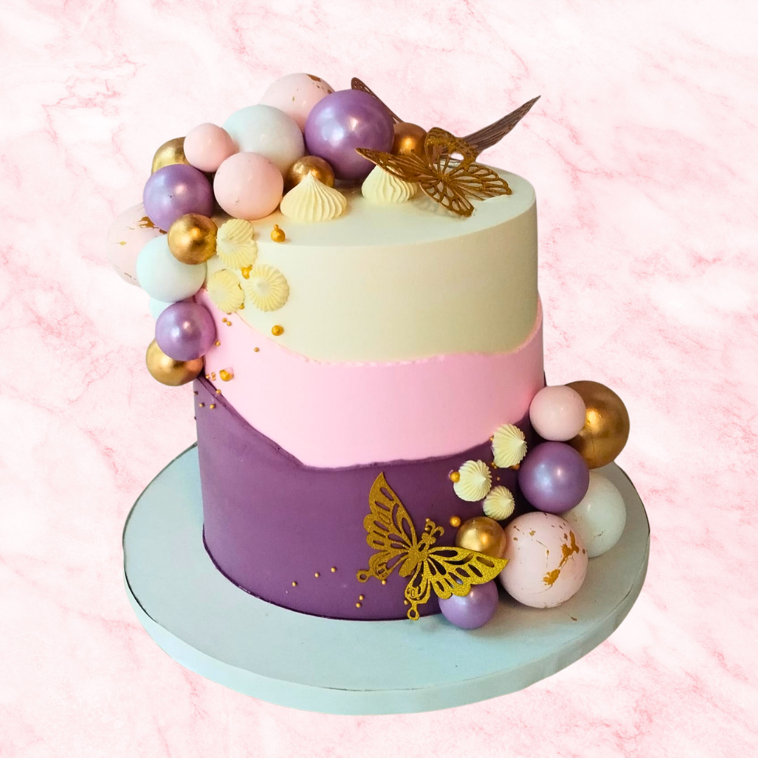 Tri-Tone Treat Cake