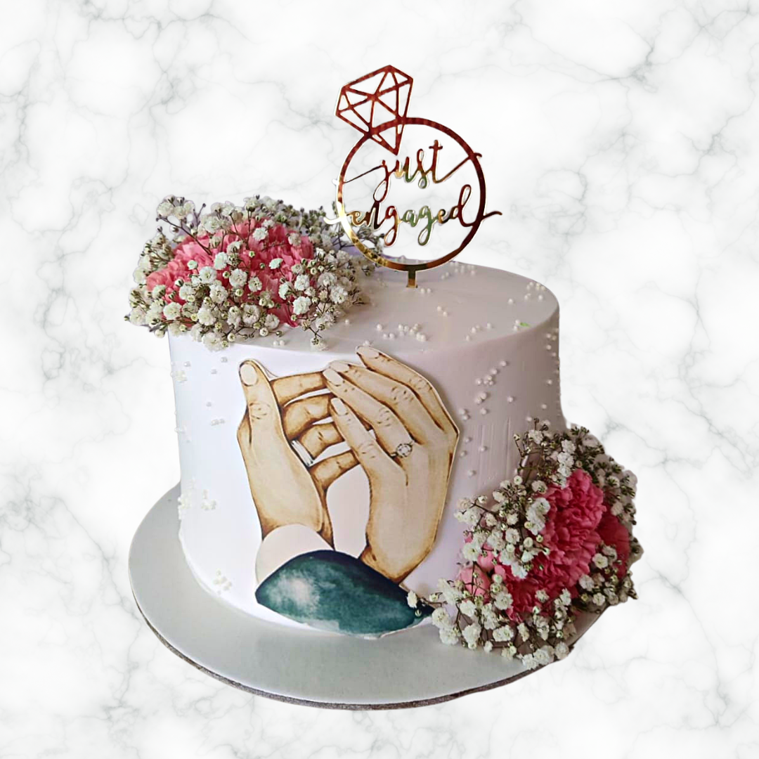 Just Engaged Cake