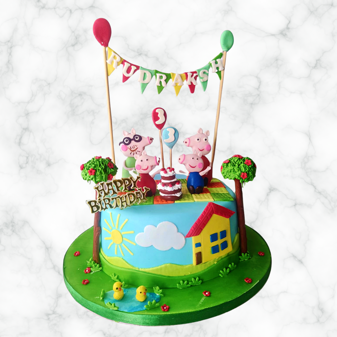 Peppa Pig Family Celebration Cake