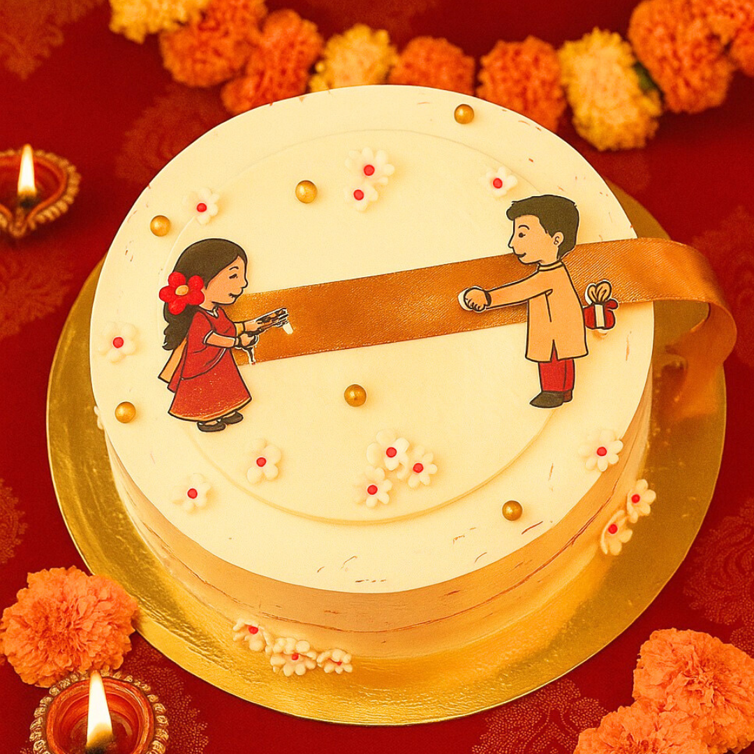 Rakshabandhan Ribbon Pull Away Cake