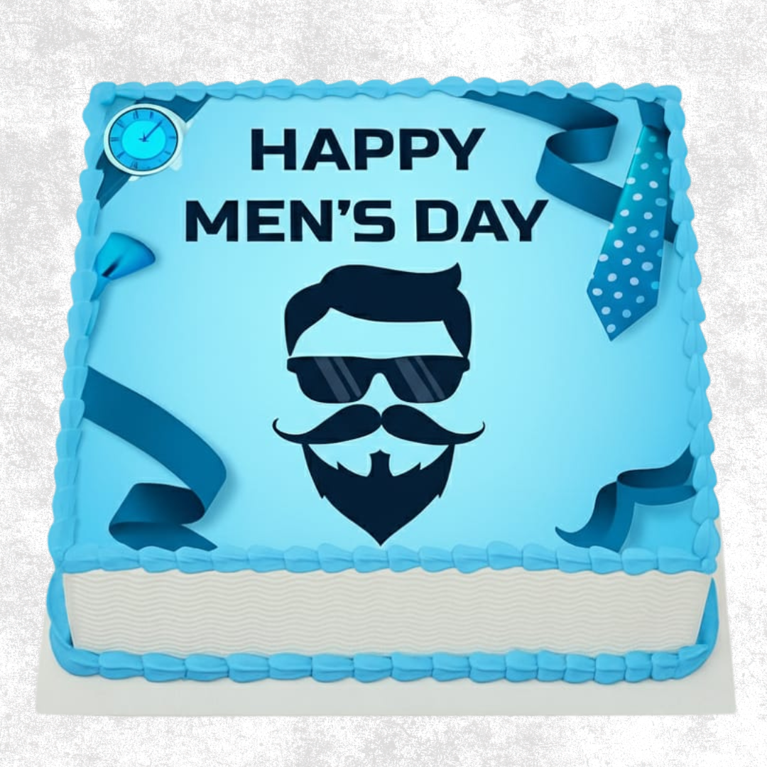 Men's Day Photo Print Cake